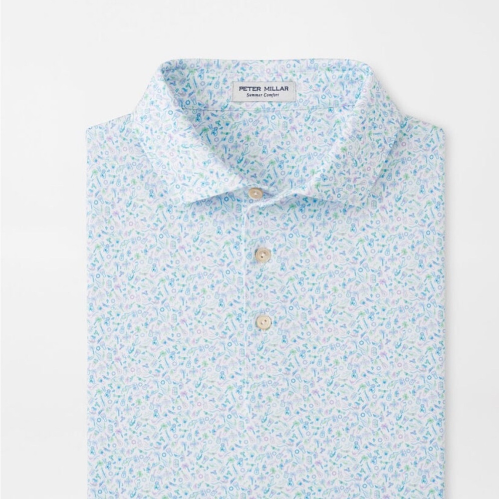 Nwot Peter Millar Golf shirt size L DC Ranch